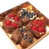Шоколадные сердечки с ягодами 4 шт